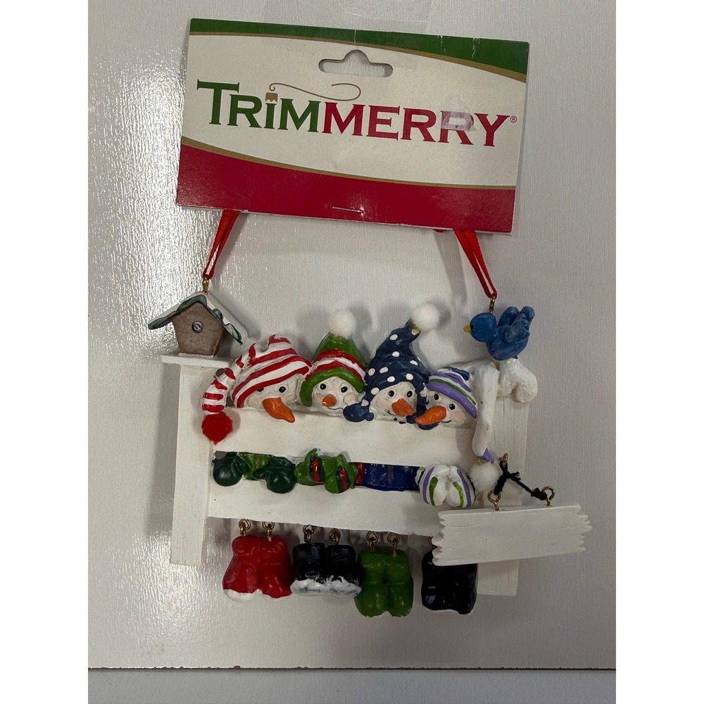 Trimmerry Snowman Family Personalized Christmas Ornament Resin Winter Decor